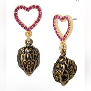 Kurt Geiger Crystal Heart Eagle Drop Earrings